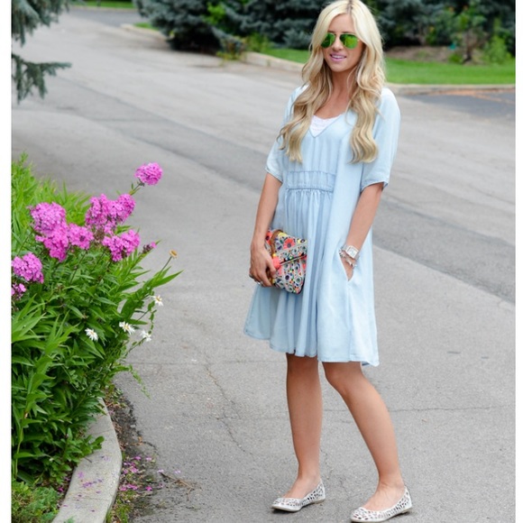 Anthro LA VIE Sam & Lavi Chambray Dress - Picture 6 of 6
